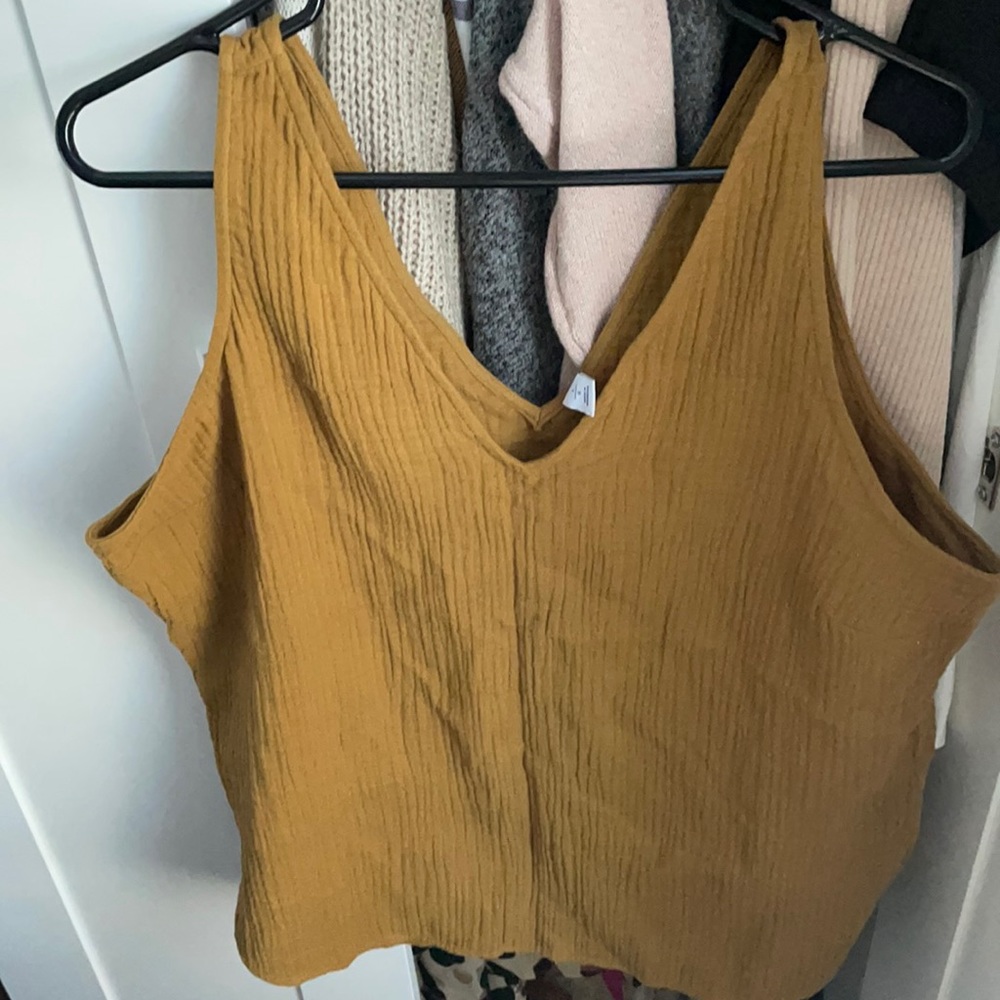 3/ $15 Mustard yellow top